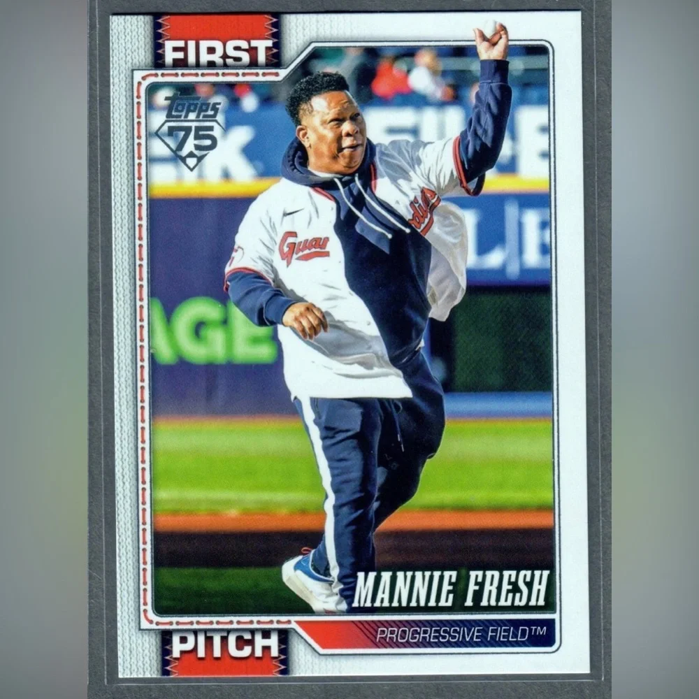 2026 Topps 75th Anniversary Card,  1st Pitch, with Mannie Fresh